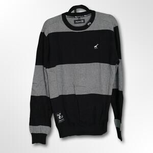 LRG Men's Black/Gray Crewneck Sweater - Size Large